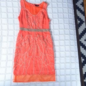 Ryu Coral lined sleeveless dress with mesh panels